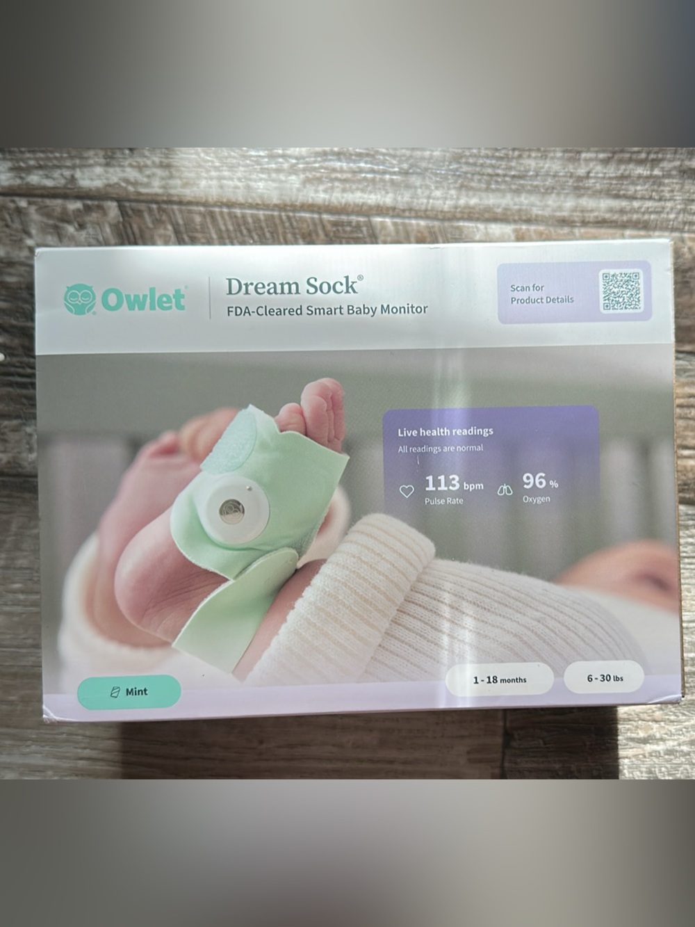 Owlet Dream Sock Baby Monitor - Mint